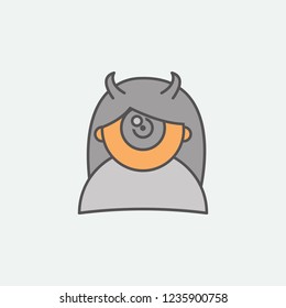 Cyclops Halloween colored icon. One of the Halloween collection icons for websites, web design, mobile app