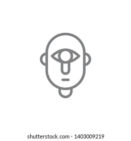 cyclops icon. Element of myphology icon. Thin line icon for website design and development, app development. Premium icon