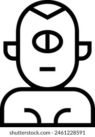 cyclops icon. Thin linear style design isolated on white background