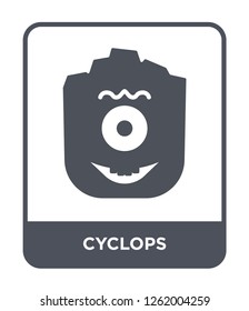 cyclops icon vector on white background, cyclops trendy filled icons from Smiles collection, cyclops simple element illustration