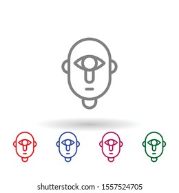 Cyclops multi color icon. Simple thin line, outline vector of mythology icons for ui and ux, website or mobile application