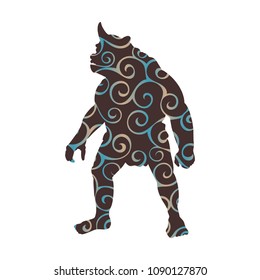 Cyclops pattern silhouette monster villain fantasy