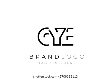 CYE abstract letter logo design. Modern Business Logo Design With Abstract Typography and Contemporary Style