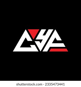 Diseño del logotipo de la letra del triángulo CYF con forma de triángulo. Monograma de diseño del logotipo del triángulo CYF. Plantilla de logotipo vectorial de triángulo CYF con color rojo. Logo triangular CYF Diseño sencillo, elegante y lujoso.