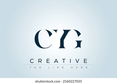 CYG abstract letter logo design. This logo is designed by three abstract letters.