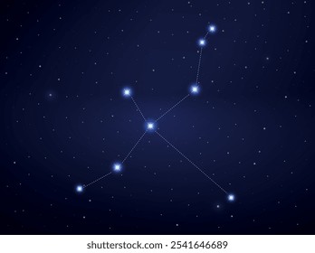 Cygnis constellation in night sky