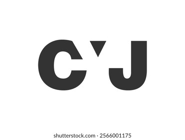 CYJ logo design. Initial letter C Y J bold font style for tech startups, consulting, corporate branding. Creative company name, headlines typography identity, trendy logotype. Vector illustration.