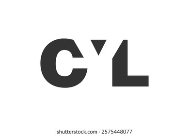 CYL logo design. Initial letter C Y L bold font style for tech startups, consulting, corporate branding. Creative company name, headlines typography identity, trendy logotype. Vector illustration.