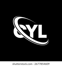 CYL logo. CYL letter. CYL letter logo design. Initials C YL logo linked with circle and uppercase monogram logo. CYL typography for technology, business and real estate brand.