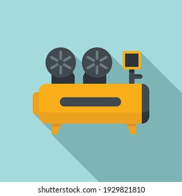 Cylinder air compressor icon. Flat illustration of cylinder air compressor vector icon for web design