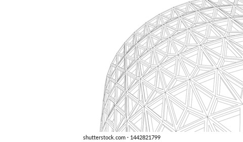 
cylinder architecture abstract 3d illustration