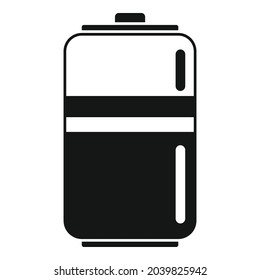 Vector simple del icono de la batería del cilindro. Energía total. Celda de acumulador