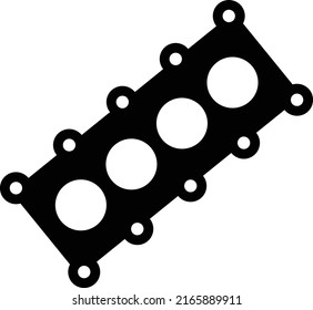 Cylinder Block Icon On White Background. Spare Parts For Motor Repair Sign. Engine Gaskets Symbol. Flat Style.