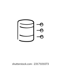 Cylinder Chart Line Style Icon Design