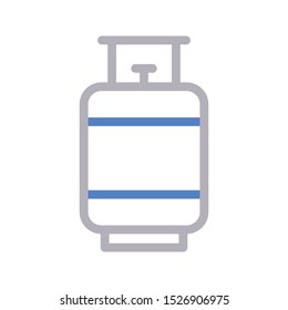 cylinder colour line vector icon