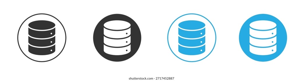 Icono de la base de datos del cilindro. Plantilla de diseño de iconos gráficos