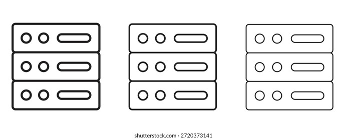 Symbol der Speicherdatenbank. Handgezeichnete Minimalismus Stil Vektorgrafik