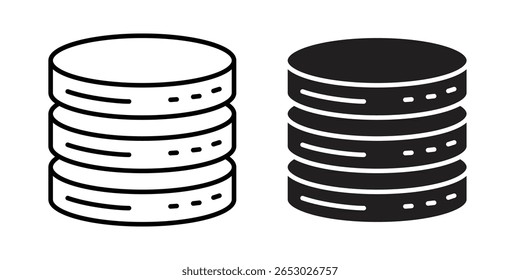 Cylinder database icon Logo Design Vector Template Illustration
