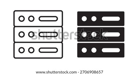 Cylinder database icon, outline style icon for web site or mobile app, vector graphics