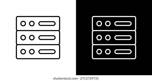 Symbol der Zylinderdatenbank, Umrissvektorzeichen, Logo-Design herunterladen