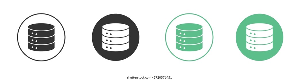 Cylinder database icon pictograms. Vector eps 10