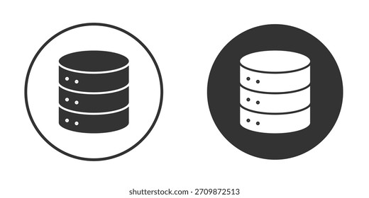 Cylinder database icon signs pack. Vector symbols for graphic designs