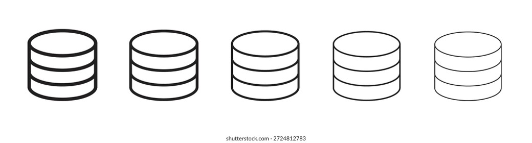 Symbol der Speicherdatenbank. Einfaches Gliederungsformat. Grafikelemente.