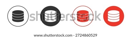 Cylinder database icon symbol. Simple, flat design for web or mobile app. Minimal Vector illustration logotype.
