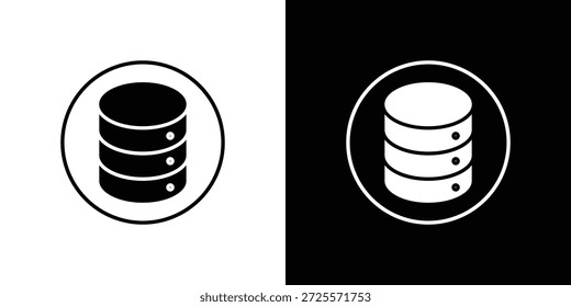 Zylinder-Datenbank-Symbol in trendy Strich dünnen linearen Stil.