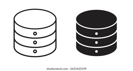 Cylinder database icon vector, solid illustration, pictogram isolated color editable