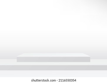 	
Cylinder display abstract minimal scene with leaf geometric platform. background vector 3d rendering with podium. stand to show cosmetic products. Stage showcase on pedestal modern 3d studio green