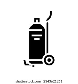 cylinder exchange gas service glyph icon vector. cylinder exchange gas service sign. isolated symbol illustration