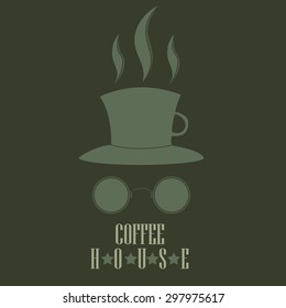 cylinder in the form of a cup of coffee for coffee house