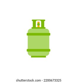 Cylinder gas icon in color, isolated on white background 