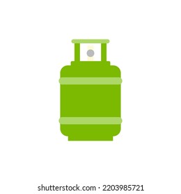 Cylinder gas icon in color, isolated on white background 