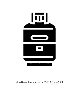 cylinder gas service glyph icon vector. cylinder gas service sign. isolated symbol illustration