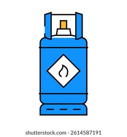 cylinder gas service line icon vector. cylinder gas service sign. isolated symbol illustration