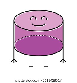 cylinder geometric shape character color icon vector. cylinder geometric shape character sign. isolated symbol illustration
