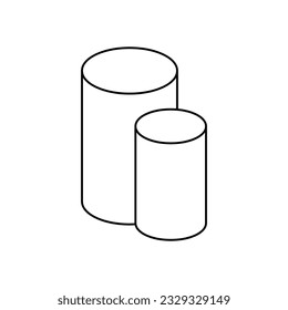 Cylinder geometrical icon design. isolated on white background. vector illustration