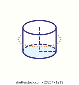 cylinder, geometry, 3d icon, isolated icon in light background, perfect for website, blog, logo, graphic design, social media, UI, mobile app