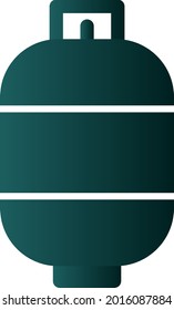 Cylinder Glyph Gradient Vector Icon Design
