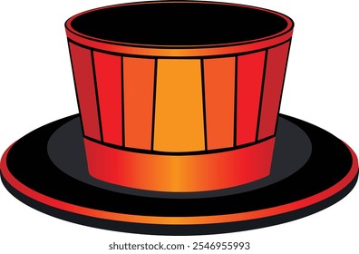 Diseño de Vector de color de sombrero de cilindro