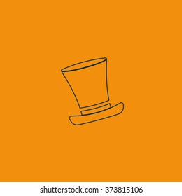Cylinder hat icon. Flat illustration.