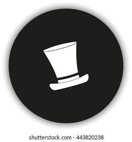 Cylinder hat icon. Flat illustration.