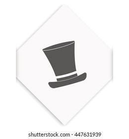 Cylinder hat icon. Flat illustration.