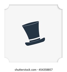 Cylinder hat icon. Flat illustration.