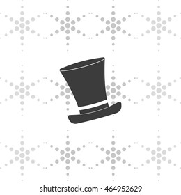 Cylinder hat icon. Flat illustration.