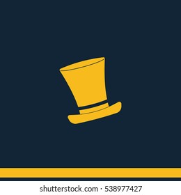 Cylinder hat icon. Flat illustration.
