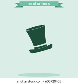 Cylinder hat icon. Flat illustration.