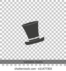 Cylinder hat icon. Flat illustration.